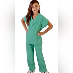 Children's Unisex Scrub Set—Top and Pants set! Surgical green